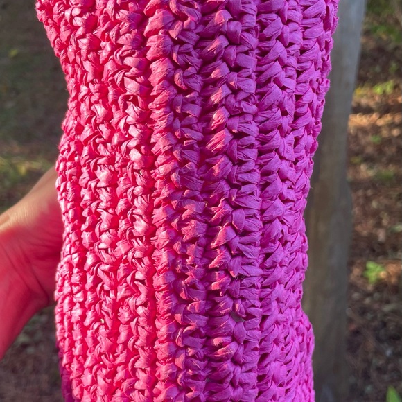 Pink Woven Clutch Bag - Picture 3 of 7